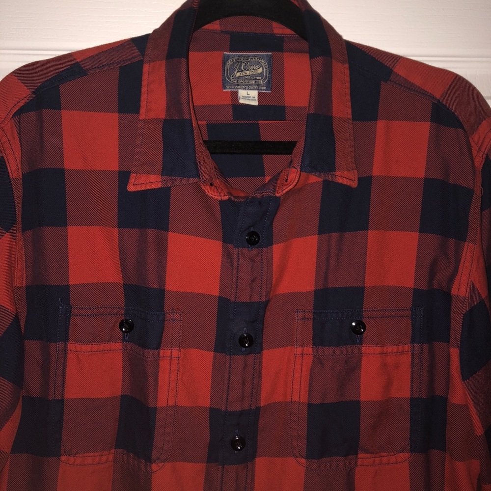 J Crew flannel long sleeve shirt button down